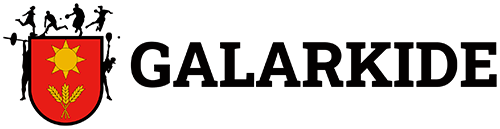 Logotipo horizontal de GALARKIDE, Polideportivo y piscinas de la Cendea de Galar